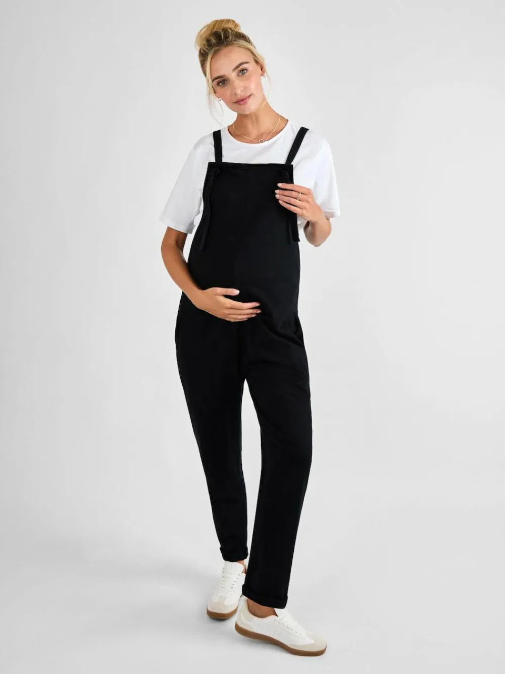 Outlet Jojo Maman Bébé Jersey Maternity Dungarees Black