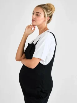 Outlet Jojo Maman Bébé Jersey Maternity Dungarees Black