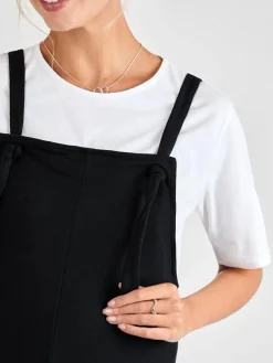 Outlet Jojo Maman Bébé Jersey Maternity Dungarees Black