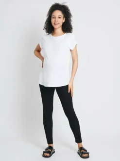 Jojo Maman Bébé Black 2-Pack Maternity Everyday Leggings^Women Loungewear|Leggings & Sweatpants