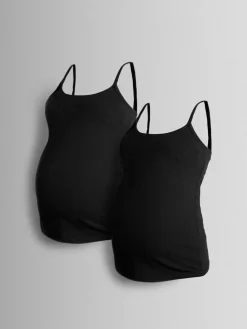 Jojo Maman Bébé 2-Pack Maternity & Nursing Vest Tops^Women Loungewear