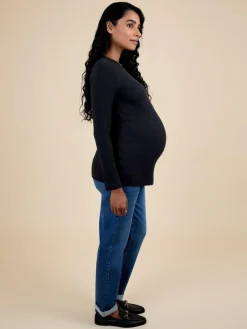 Clearance Jojo Maman Bébé Black 2-Pack Ribbed Maternity & Nursing Top