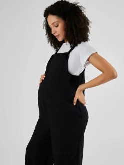 Jojo Maman Bébé Wide Leg Maternity Linen Dungaree^Women Jumpsuits & Playsuits