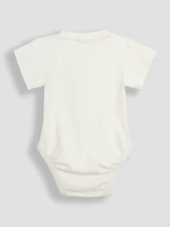 Outlet Jojo Maman Bébé Blue & Cream Dino 2-Pack Short Sleeve Bodysuits