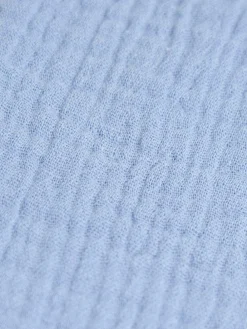 New Jojo Maman Bébé Blue Baby Muslin Frill Bib