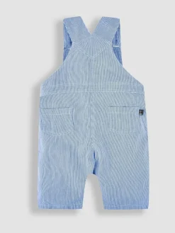 Jojo Maman Bébé Blue Boat Stripe Dungarees^BOY Rompers & Overalls|Dungarees