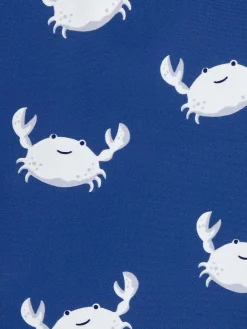 Hot Jojo Maman Bébé UPF 50 2-Piece Sun Protection Suit Blue Crab