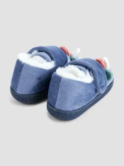 Jojo Maman Bébé Blue Dino Slipper Shoe^BOY Nightwear