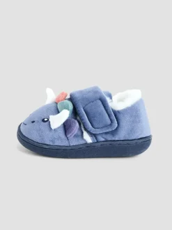 Jojo Maman Bébé Blue Dino Slipper Shoe^BOY Nightwear