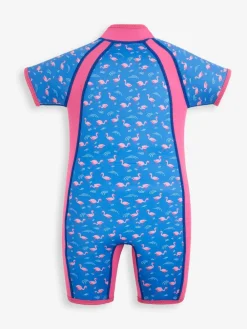 Hot Jojo Maman Bébé Floral Print Junior Wetsuit Blue