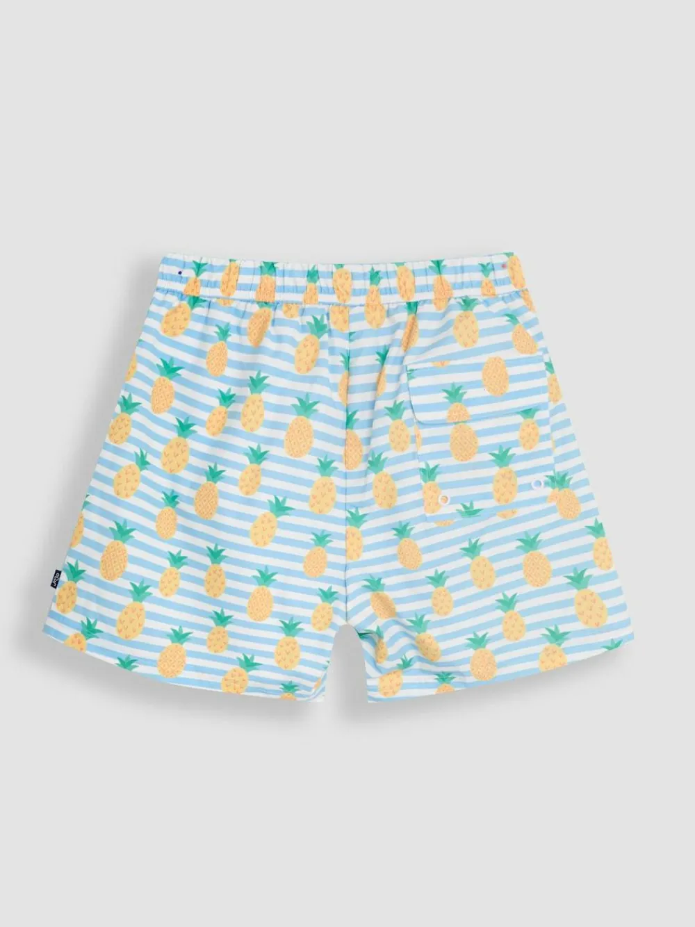 Jojo Maman Bébé Blue Mens Pineapple Printed Swim Shorts^ Swimwear