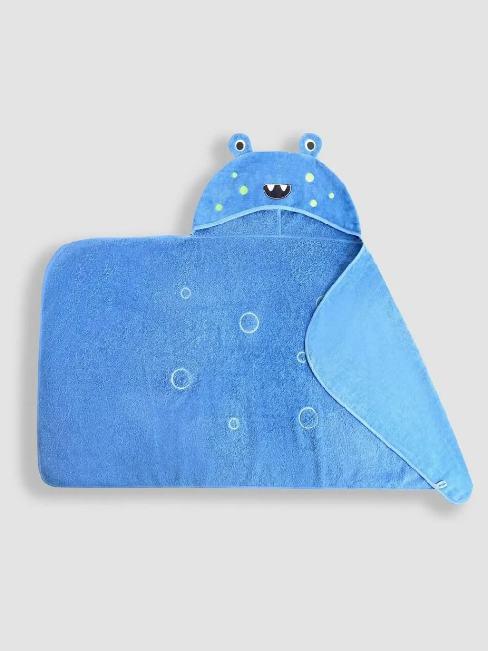 New Jojo Maman Bébé Blue Monster Large Hooded Towel