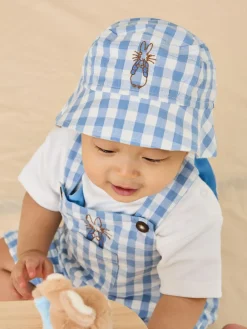 Jojo Maman Bébé Blue 2-Piece Peter Rabbit™ Gingham Dungarees & Body Set^BOY Dungarees