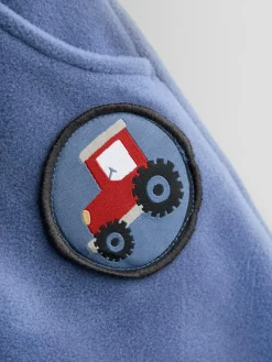 Best Jojo Maman Bébé Blue Tractor Appliqué Fleece Joggers