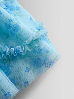 Best Jojo Maman Bébé Bright Blue Tulle Ruffle Party Dress