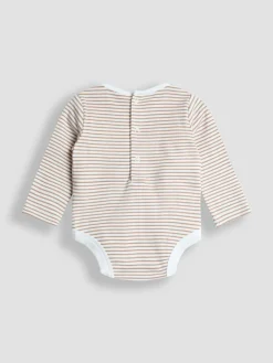 Jojo Maman Bébé Brown Bear Rib Velour Character Dungaree & Body Set^BOY Dungarees