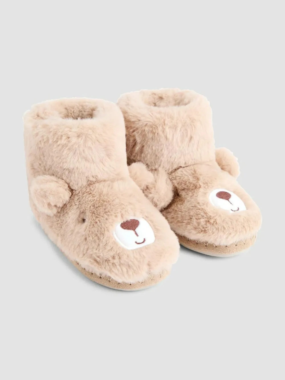 Outlet Jojo Maman Bébé Plush Slipper Boots Brown Bear