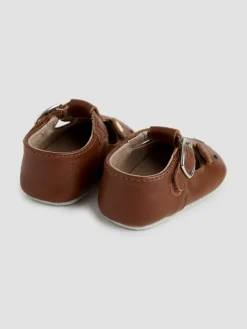 Clearance Jojo Maman Bébé Brown Classic Leather Bear Pre Walker Shoes