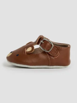 Clearance Jojo Maman Bébé Brown Classic Leather Bear Pre Walker Shoes