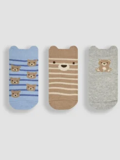Hot Jojo Maman Bébé Brown 3-Pack Bear Socks