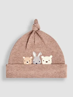 Clearance Jojo Maman Bébé Brown Woodland Friends Baby Hat