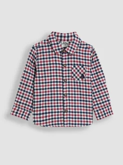 Discount Jojo Maman Bébé Brushed Shirt Burgundy Red