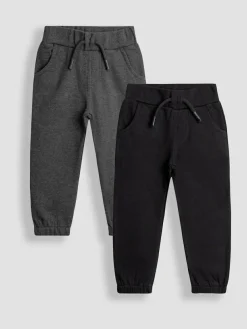 Sale Jojo Maman Bébé 2-Pack Relaxed Joggers Charcoal Grey