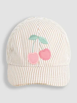 Sale Jojo Maman Bébé Cream Appliqué Cap