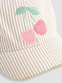 Sale Jojo Maman Bébé Cream Appliqué Cap