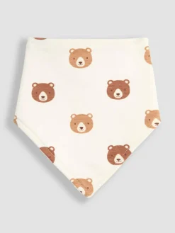 Hot Jojo Maman Bébé Cream Bear 3-Pack Baby Dribble Bibs