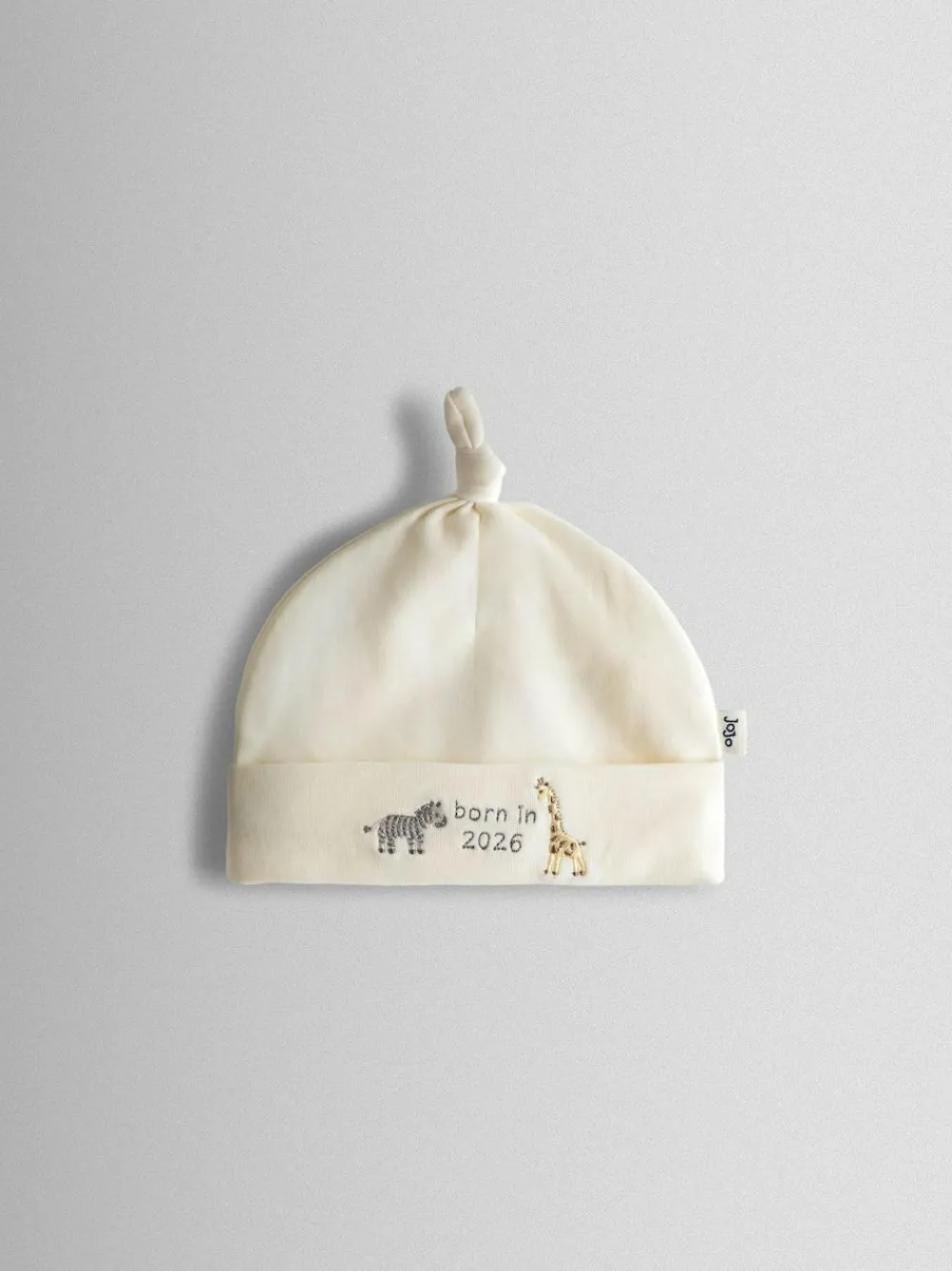 Sale Jojo Maman Bébé Cream Born in 2026 Embroidered Hat