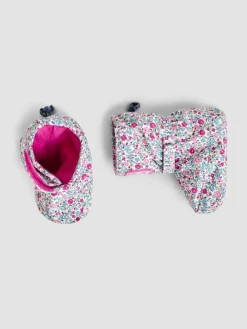 Jojo Maman Bébé Cream Ditsy Print Fleece Lined Booties^ Baby Boots|Boots