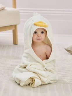 Jojo Maman Bébé Cream Duck Character Hooded Towel^ Towels & Bathmats