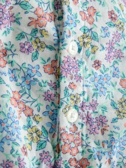 Hot Jojo Maman Bébé Cream Floral Smocked Bubble Romper and Headband Set