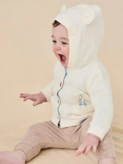 Jojo Maman Bébé Cream Peter Rabbit™ Embroidered Cardigan^ Knitwear & Sweaters|Knitwear