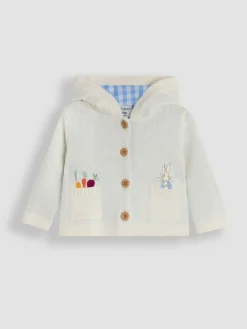 Jojo Maman Bébé Cream Peter Rabbit™ Embroidered Cardigan^ Knitwear & Sweaters|Knitwear