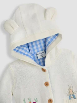 Jojo Maman Bébé Cream Peter Rabbit™ Embroidered Cardigan^ Knitwear & Sweaters|Knitwear