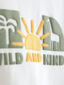 Sale Jojo Maman Bébé Cream Safari Printed T-Shirt & Shorts Set