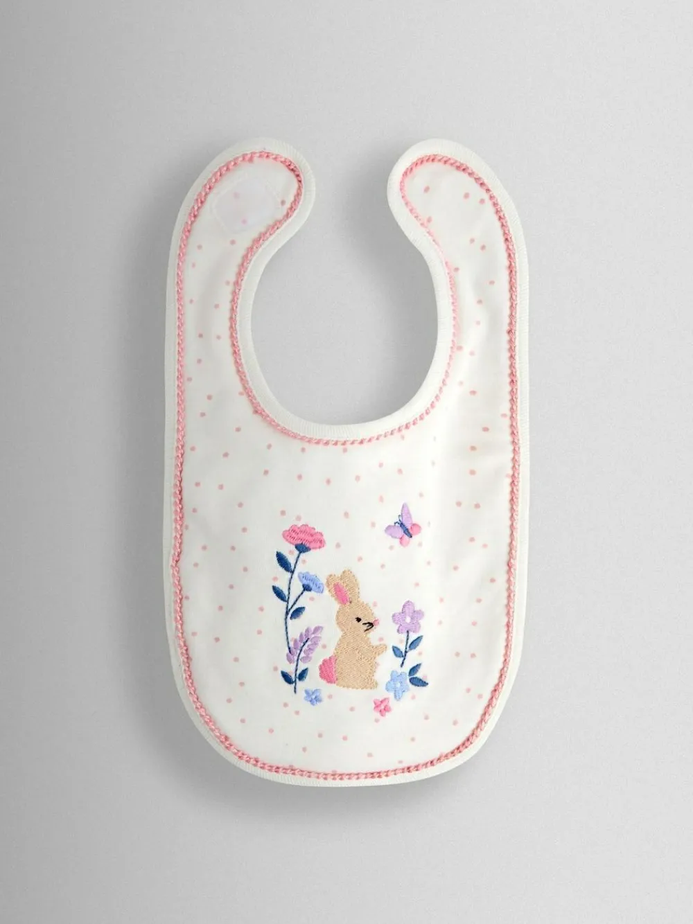 Jojo Maman Bébé Cream Speckled Hedgehog 2-Pack Embroidered Appliqué Bibs^ Bibs