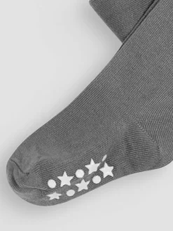 Jojo Maman Bébé Dark Grey Cotton Rich Plain Tights^ Socks & Tights|Socks & Tights