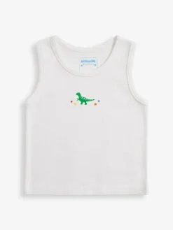 Jojo Maman Bébé Dinosaur 3-Pack Boys' Vest Set^BOY Underwear|Vests