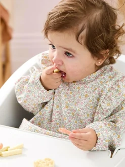 Jojo Maman Bébé Ditsy Floral Frill Sleeved Bib^ Bibs