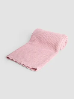 Best Jojo Maman Bébé Dusky Pink Scalloped Edge Blanket