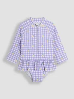Jojo Maman Bébé Gingham Long Sleeve Swimsuit^ Swimwear|Swimwear