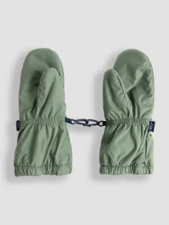 Hot Jojo Maman Bébé Waterproof Fleece Lined Mittens Green Dino