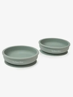 Clearance Jojo Maman Bébé Green 2-Pack Silicone Suction Bowls