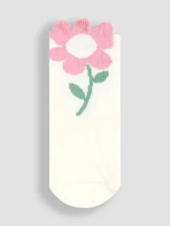 Jojo Maman Bébé Green 3-Pack Flower Socks^ Socks & Tights|Socks & Tights