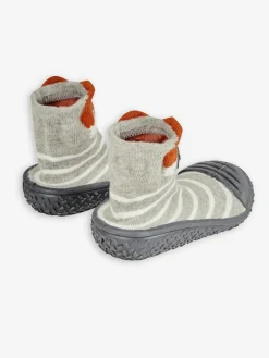 Jojo Maman Bébé Grey Indoor Outdoor Fox Slipper Socks^BOY Nightwear