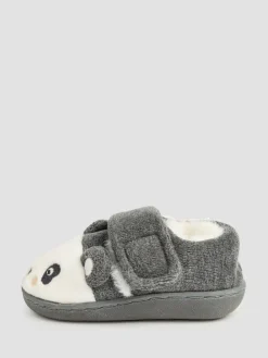 Sale Jojo Maman Bébé Grey Panda Slipper Shoes