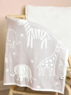 New Jojo Maman Bébé Grey Safari Blanket